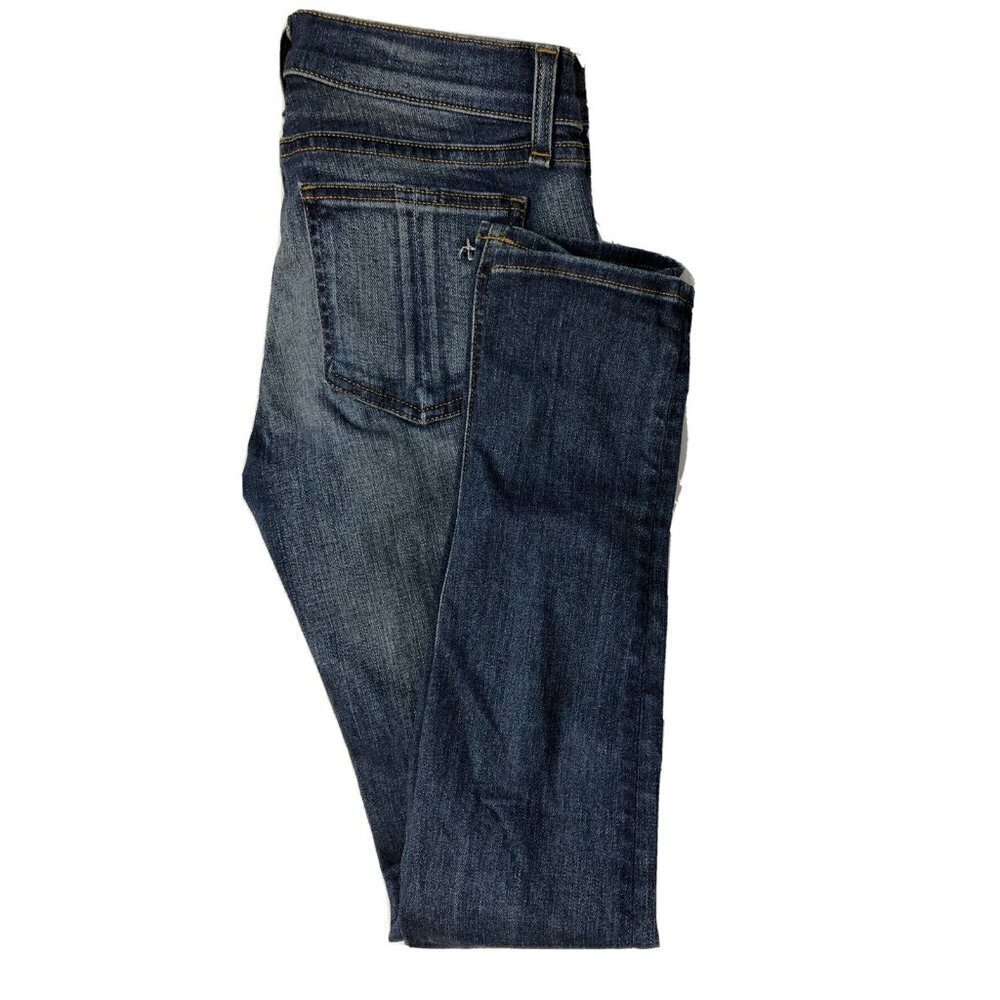 Rag And Bone Skinny Womens 26x29 Blue Denim Jeans